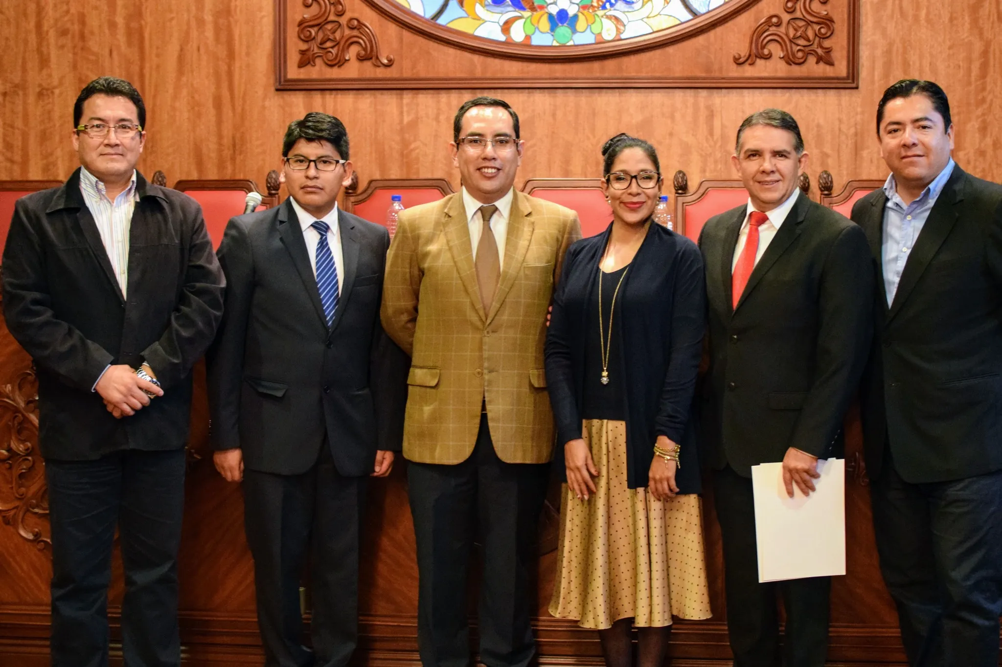 Israel Mamani Sanabria at a specialized course at the Andean Tribunal of Justice, Quito, Ecuador